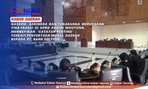Penyertaan Modal Parigi Moutong ke Bank Sulteng Diperdakan?